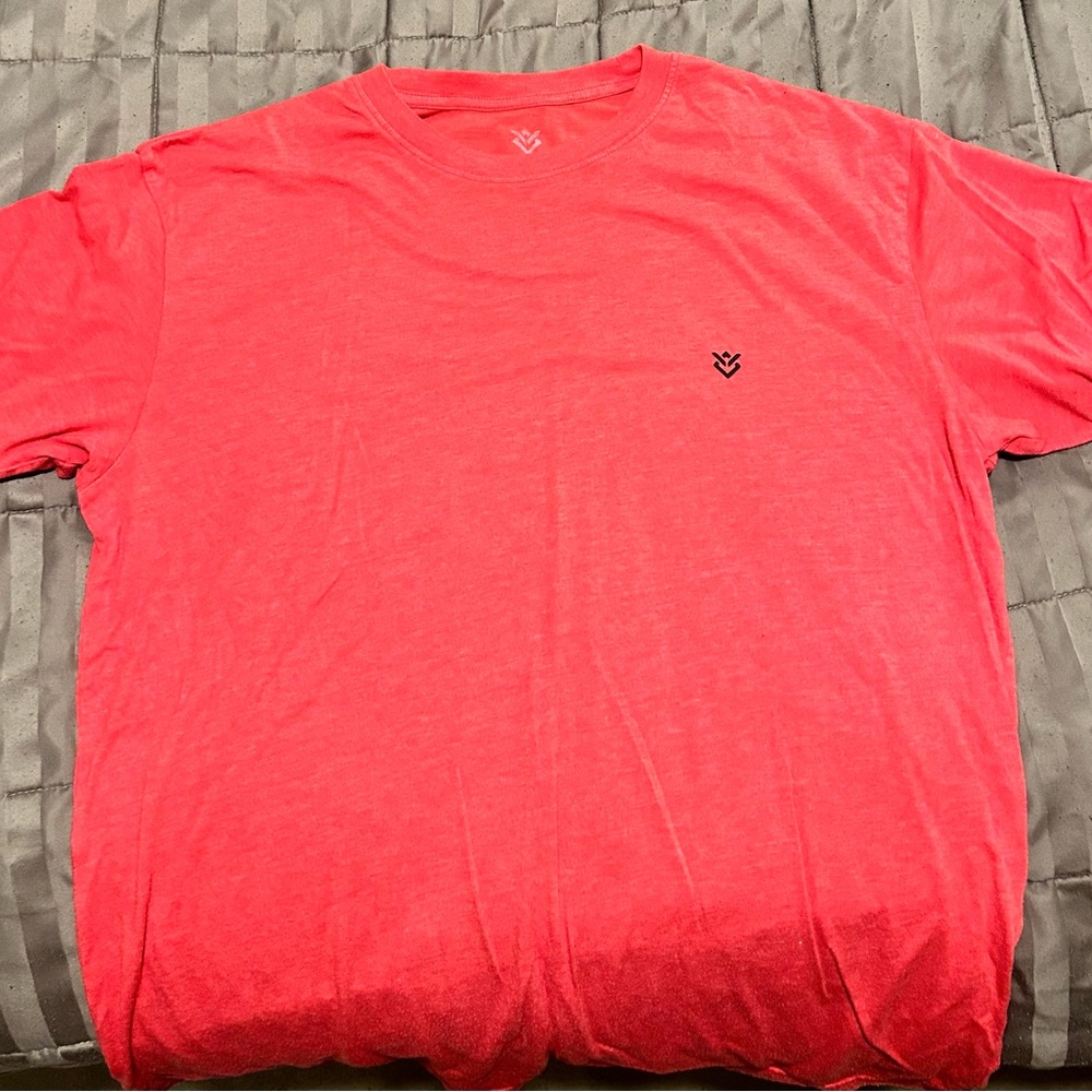 Red Short Sleeve Tee with Classic Crew Neck